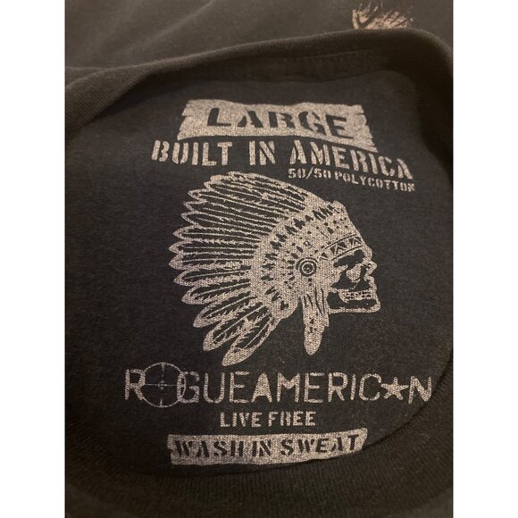 Rogue American Men’s Black Graphic Skull T-Shirt Size Large - Picture 3 of 3